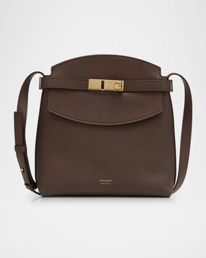 Hug Leather Messenger Crossbody Bag