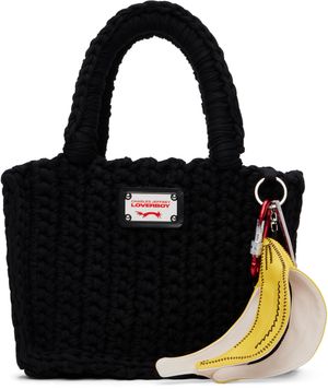 Charles Jeffrey LOVERBOY Black Knitted Bucket Tote