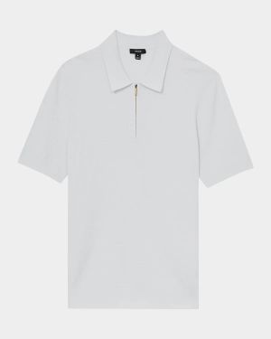 Men's Regis Half-Zip Texture Knit Polo Shirt