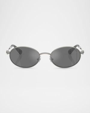 SK7033 Metal Oval Sunglasses
