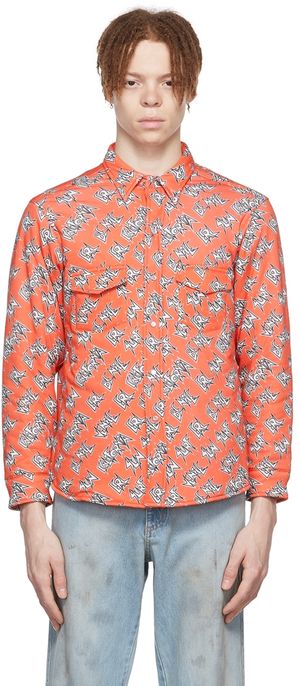 ERL Surchemise orange en coton