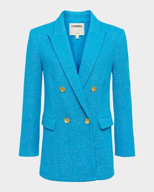 Riva Knit Double-Breasted Blazer