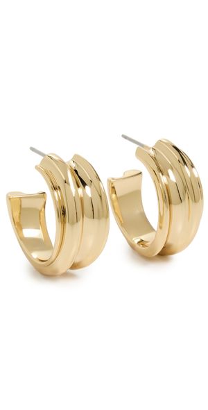Jenny Bird Lennon Hoops High Polish Gold One Size