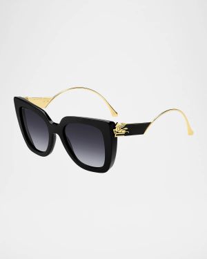 Bold Pegaso Curved Acetate Sunglasses