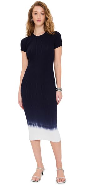 STAUD Colleen Dress Navy Ombre M