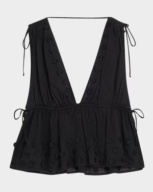 Anya Plunge V-Neck Coverup Top