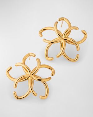 O Flower Hoop Earrings