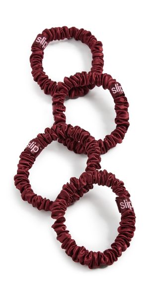 Slip Skinny Scrunchies Maroon One Size