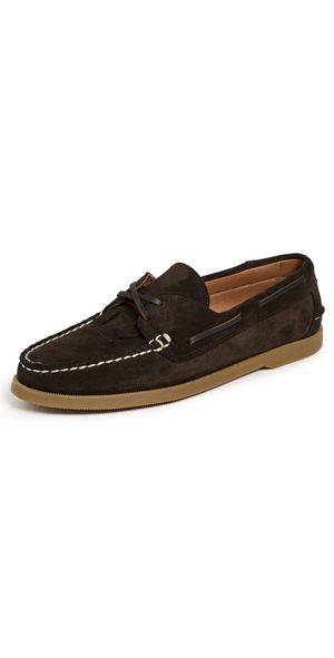 Hereu Saler Nautic Suede Flats Dark Brown/Beige 36