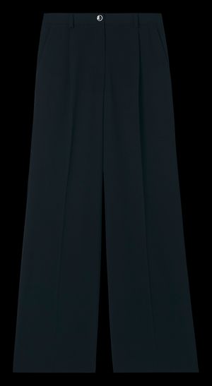 Zapa - Pantalon palazzo en fibres recyclées mélangées - Taille 46 - Noir