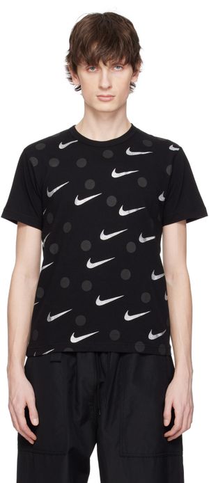 Black Comme des Garçons T-shirt noir à coupe classique édition Nike