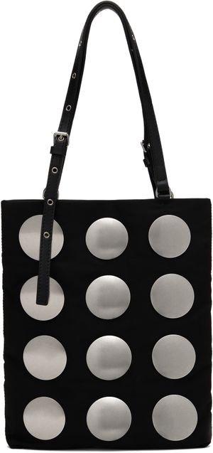 We11done Black Round Studded Mini Tote