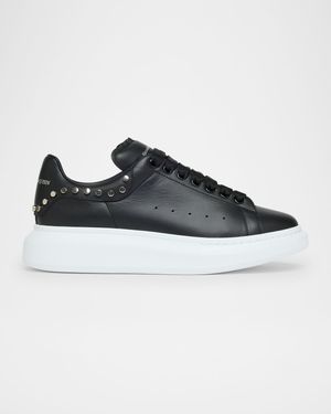 Men's Oversized Studded Leather Low-Top Sneakers
