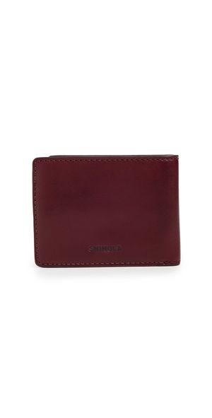 Shinola Vachetta Leather Bifold Wallet Merlot One Size