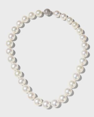 Belpearl South Sea Pearl Necklace with Diamond Ball Clasp, 18"