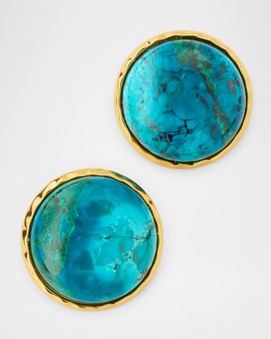 Chrysocolla Clip Earrings