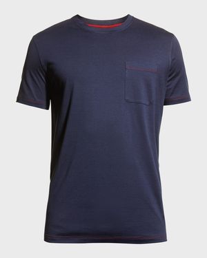 Men's Silk-Blend Pocket T-Shirt
