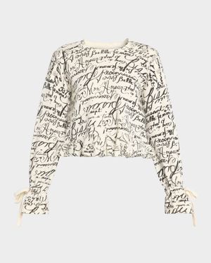 Cropped Love Journal Sweater