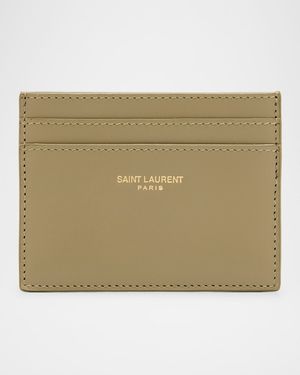 YSL Monogram Card Case in Quilted Smooth Leather