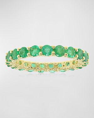 18K Yellow Gold The Hero Emerald Band