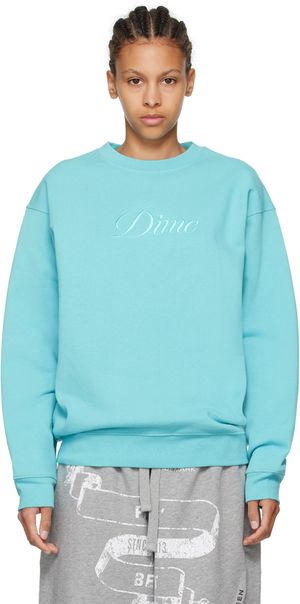 Dime Blue Cursive Sweatshirt