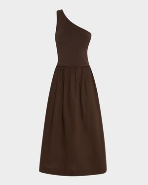 Clarine Asymmetric Midi Dress