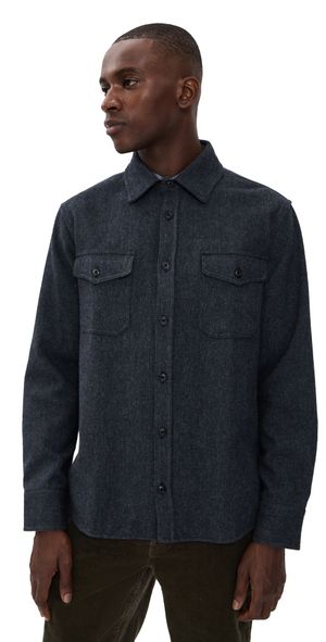 Taylor Stitch The CPO Shirt Heather Slate Twill 44