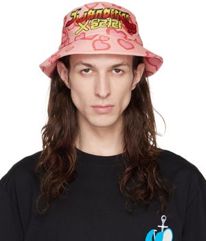 JW Anderson Pink Hearts Bucket Hat