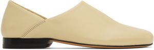 LEMAIRE Beige Leather Slippers
