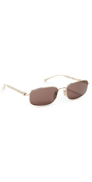 Gucci Bamboo Sunglasses Gold-Gold-Brown One Size