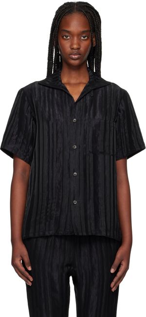 NEEDLES Purple & Black Italian Collar Shirt