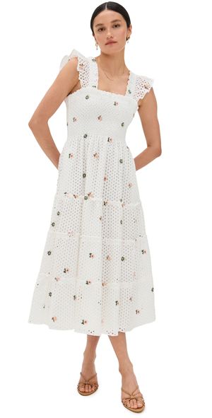 Hill House Home The Ellie Nap Dress White/Daisy Eyelet M