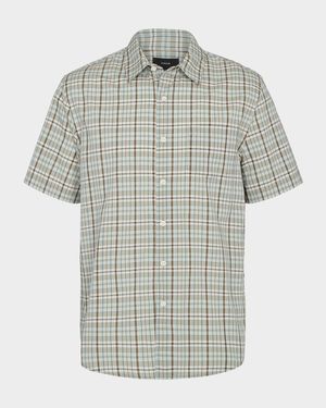 Men's Polson Plaid Cotton Short-Sleeve Shirt