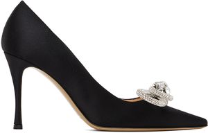 MACH & MACH Black Double Bow 95 Heels