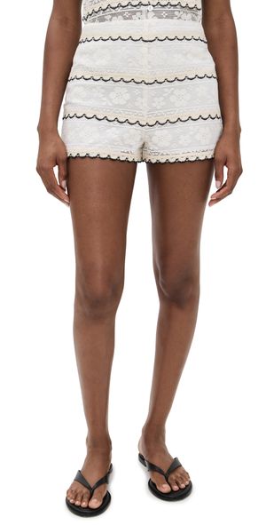 Show Me Your Mumu Take It Easy Shorts French Vanilla Lace M