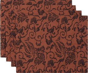 Autumn Sonata Four-Pack Orange Marianne Placemats