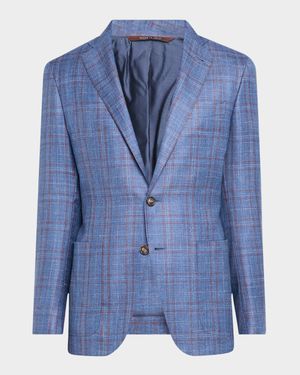 Men's Check Single-Breasted Sport Coat
