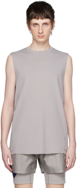 Templa Gray Cross Back Tank Top