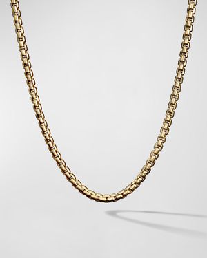 Men's Box Chain Necklace in 18K Gold, 3.6mm