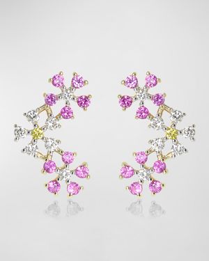 Triple Daisy Climber Earring, Single (Left)