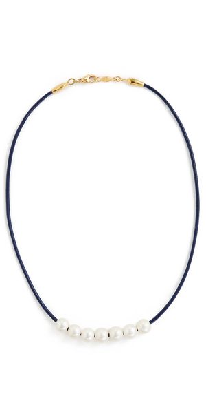 Chan Luu 18k Gold Plated Sterling Silver Necklace Royal Blue One Size