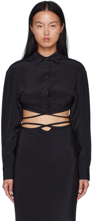 Christopher Esber Black Silk Shirt