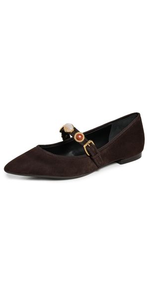 Veronica Beard Selene Charms Flats Espresso 5