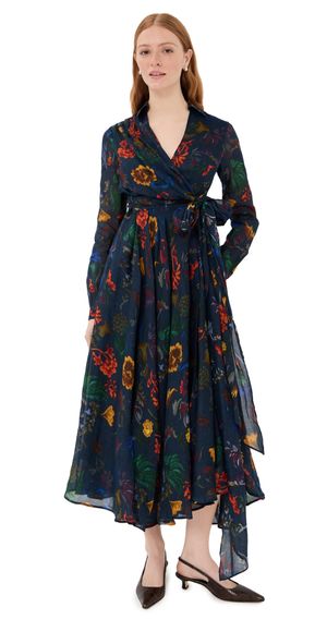 Rosie Assoulin Sash Yay! Dress Dark Floral 6
