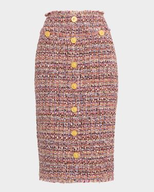 Tai Tweed Midi Skirt