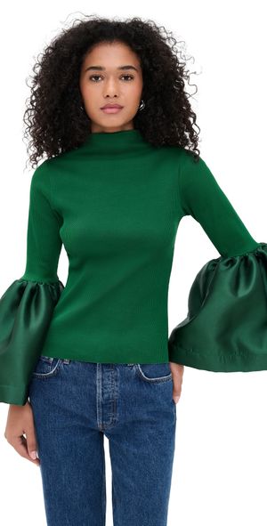 Marques'Almeida Puff Sleeve Top Green L