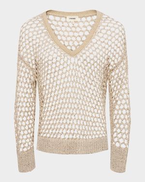 Nashwa Embellished V-Neck Sweater