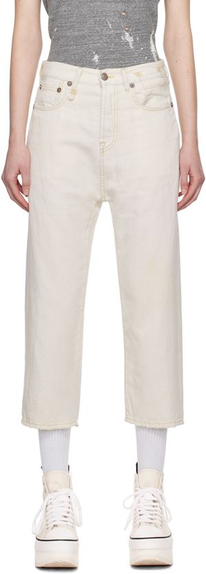 R13 SSENSE Exclusive Off-White Jeans