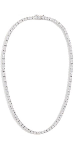 SHASHI Medium Tennis Necklace Silver One Size