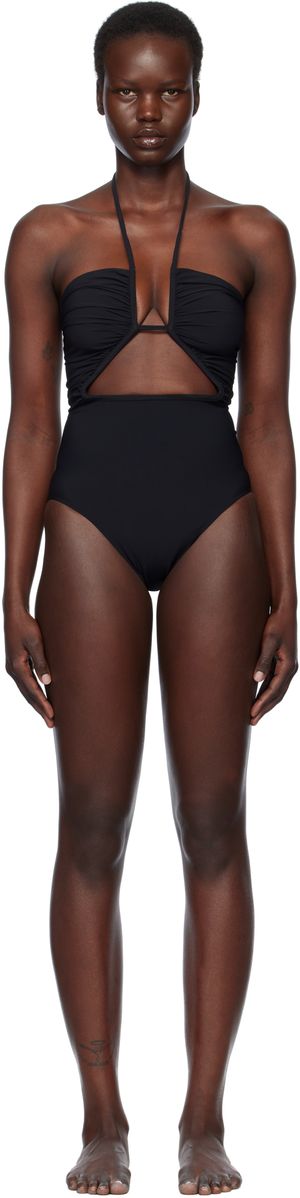 Rick Owens Black Hollywood Prong Bather Swimsuit
